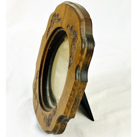 Vtg Woodsmen Inc. Minnetonka MN Country Wood Picture Frame Mirrored Opening - Picture 5 of 5